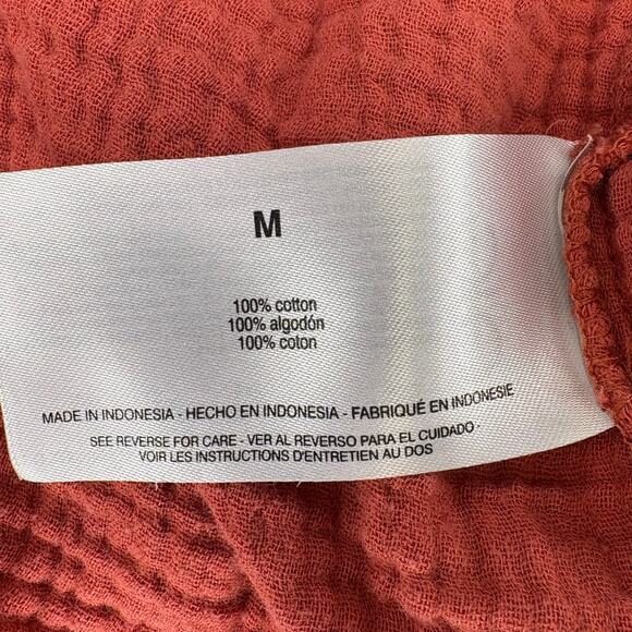 Anne Klein Jeans Lucile Dusty Cedar Gauze Fall Button Up Womens Sz M - Picture 5 of 6